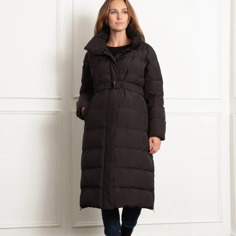Seraphine Belted Maternity & Babywearing Puffer Coat